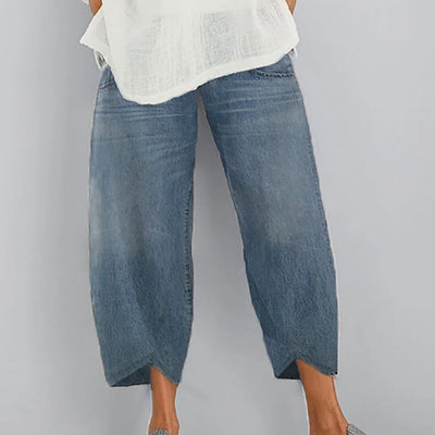 Pantalones Denim Harem Sueltos y Cómodos sin Cinturón para Hombre