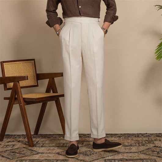 Pantalones Casuales Occidentales de Talle Alto con Silueta Fluida y Transpirable - Image 5