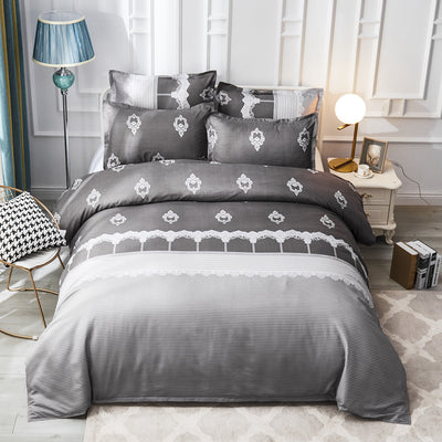 Juego de Cama Lujo con Funda Nórdica Estampada y Fundas de Almohada - Image 4