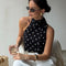 Camiseta Halter Encaje Americana con Cordones - Estilo Hot Girl