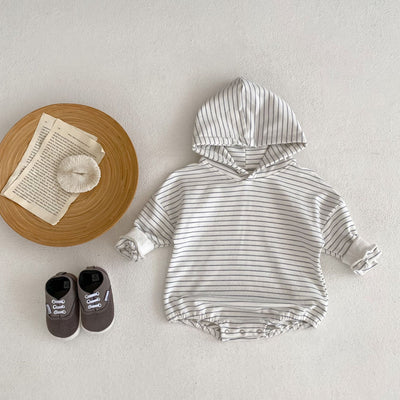 Mameluco Infantil con Capucha y Rayas Elegantes - Image 10