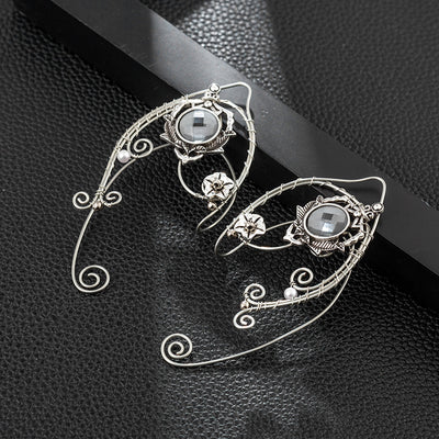 Aretes Vintage de Pétalos sin Perforación - Clip para Oreja - Image 4