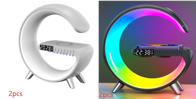 Lámpara LED Inteligente G con Altavoz Bluetooth, Cargador Inalámbrico y Control por App - Image 5