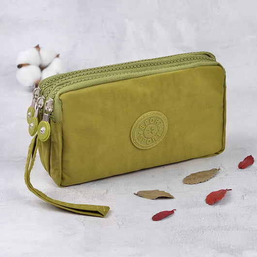 Cartera de Mano de Lona con Tres Compartimentos y Cierre - Image 5
