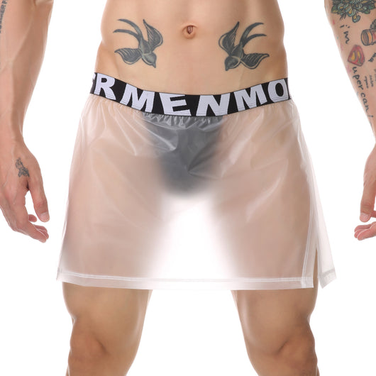 Pantalón Minifalda PVC Transparente para Hombre con Laterales Abiertos - Image 20