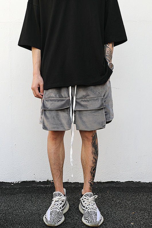 Shorts Holgados de Terciopelo con Bolsillos Grandes y Aberturas Laterales - Image 13