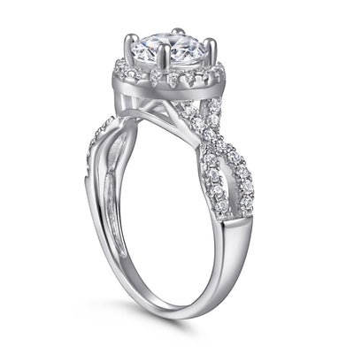 Anillo de Bodas en Plata de Ley para Mujer con Diamante de 1 Quilate - Image 8