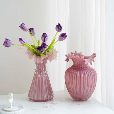 Florero de Cristal Elegante con Diseño de Encaje Francés - Image 8