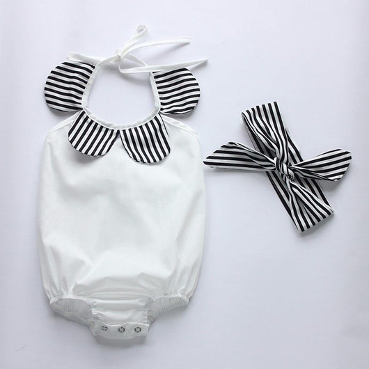 Conjunto de 3 Piezas: Enterizo Halter Girasol con Pantalón de Cintura Alta y Moño - Image 11