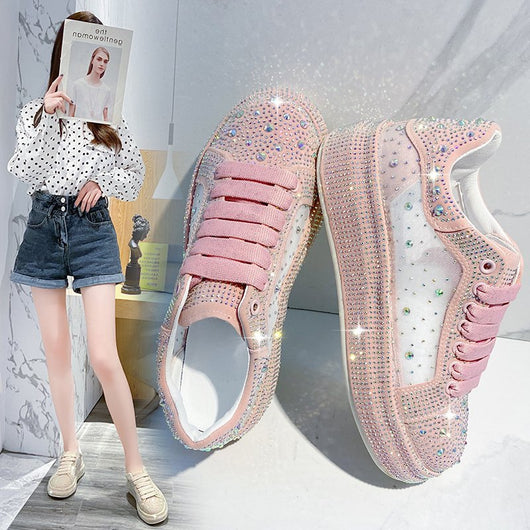 Zapatillas Blancas de Suela Gruesa y Brillantes - Image 7