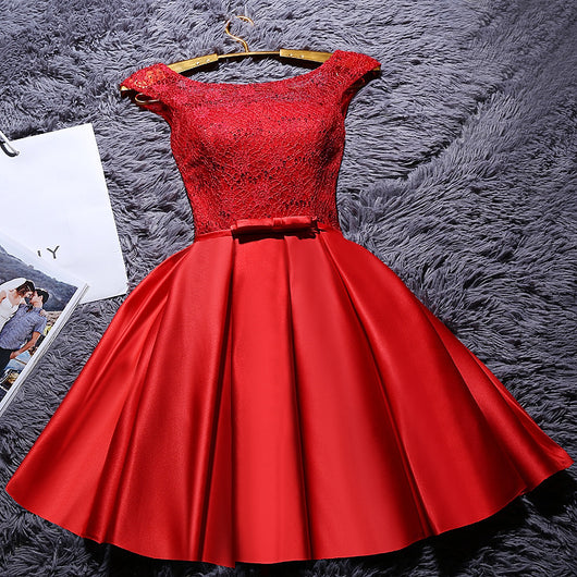 Vestido de Dama de Honor Coreano Rojo - Diseño Elegante para Grupo de Amigas