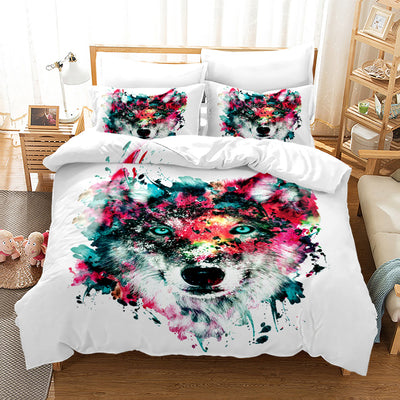 Juego de Cama Lobo Estampado Digital Tres Piezas - Image 23