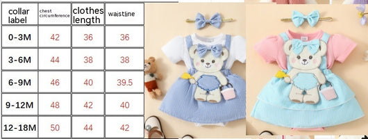 Vestido Corto para Bebé con Tirantes Bordados y Osito Adorable - Image 9