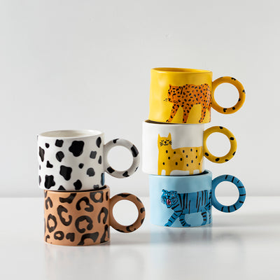 Taza de Cerámica Adorable con Diseño de Animales
