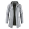 Suéter Cardigan Hoodie Coreano de Largo Medio para Hombre