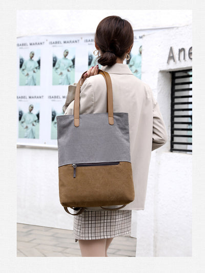 Mochila Convertible de Lona para Viajes y Uso Diario - Image 9