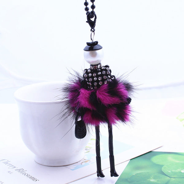 Collar Étnico Artesanal con Cabello de Visón Natural - Diseño Europeo y Americano