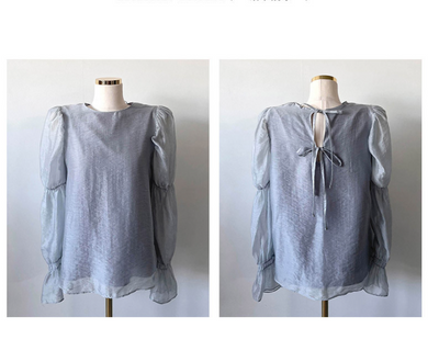Blusa Romántica Elegante con Mangas Volantes Estilo Francés para Mujer - Image 6