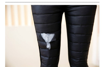 Pantalones de Algodón Talla Grande para Mujer con Cintura Elástica - Invierno - Image 9