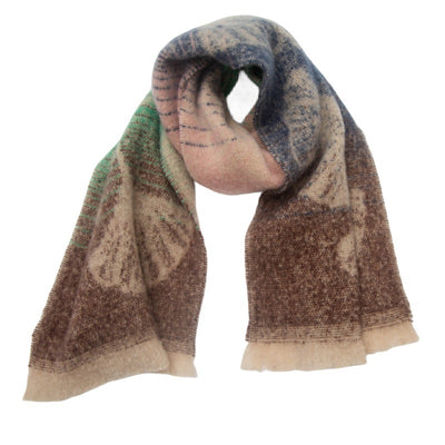 Bufanda Estilo Europeo Jacquard Hoja de Ginkgo - Image 7