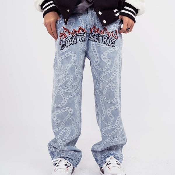 Pantalones Rectos Retro Estilo Europeo Americano