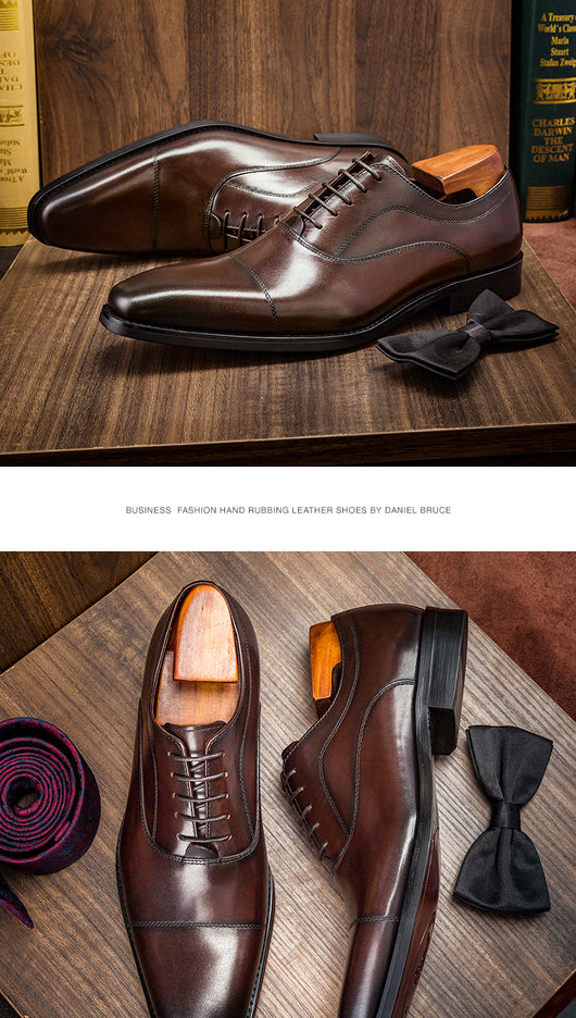Zapatos Oxford de Cuero para Hombre - Elegancia Empresarial - Image 9