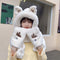 Guantes Térmicos Infantiles de Peluche con Protección para Orejas - Set de 3 Piezas