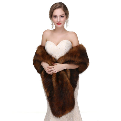 Estola de Piel de Zorro para Novia - Chal Elegante Invierno - Image 86