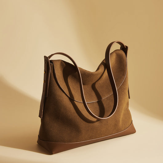 Bolso de Hombro Ante Sintético con Gran Capacidad y Correa Cruzada - Image 5