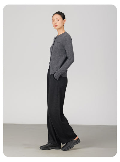 Pantalones de Lana Rectos Térmicos Talle Alto Slim Otoño Invierno - Image 33