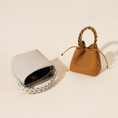 Bolso Bandolera de Cuero Vegetal - Estilo Bucket Vintage - Image 28