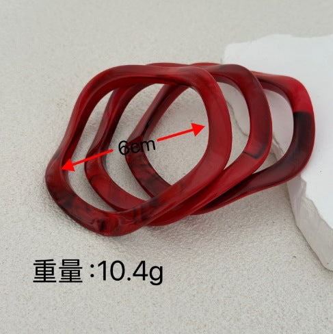 Pulsera Geométrica Roja Minimalista Estilo Europeo - Image 17