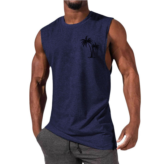 Musculosa de Playa con Bordado de Palmera - Camiseta Deportiva para Hombre - Image 9