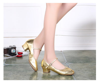Zapatos de Danza Cuadrada con Suela Reforzada y Amortiguación Superior - Image 6