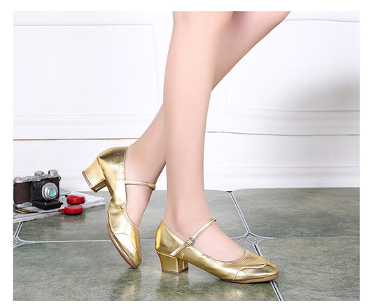 Zapatos de Danza Cuadrada con Suela Reforzada y Amortiguación Superior - Image 6