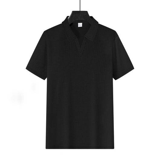 Polo Deportivo Hombre Cuello V Tejido Waffle Manga Corta Suelta - Image 13