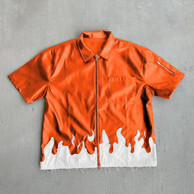 Chamarra Urbana Patchwork Contraste Hip Hop Unisex con Cierre - Image 4