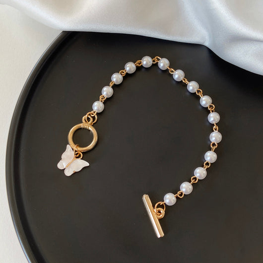 Pulsera de Perla con Dije Mariposa Hada - Elegancia Femenina - Image 10