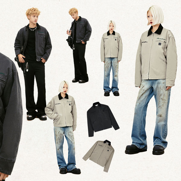 Chaqueta Acolchada Retro Americana con Cuello Solapa - Abrigo Cálido de Invierno