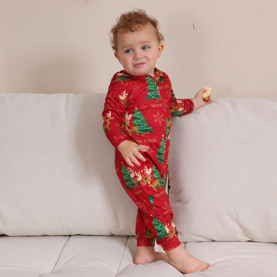 Conjunto Navideño Familiar de Pantalones Largos para Niños y Niñas - Image 25