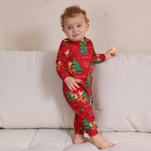 Conjunto Navideño Familiar de Pantalones Largos para Niños y Niñas - Image 25