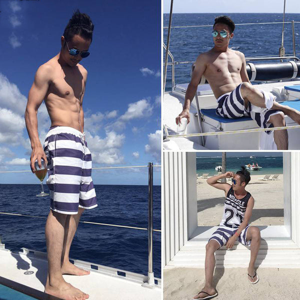 Pantalones Cortos de Playa Hombre - Secado Rápido para Vacaciones