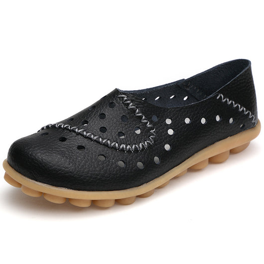 Zapatos Planos de Cuero para Mujer con Tacón Bajo - Image 5