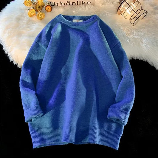 Suéter Holgado de Cuello Redondo para Hombre - Colección Primavera Otoño - Image 11