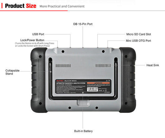 Escáner Automotriz Autel MaxiCOM MK808 - Diagnóstico OBD2 Profesional - Image 3