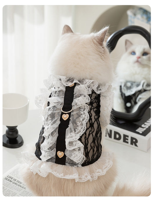 Chaleco de Encaje con Tracción para Gatos y Cachorros - Ropa Ligera para Mascotas - Image 12