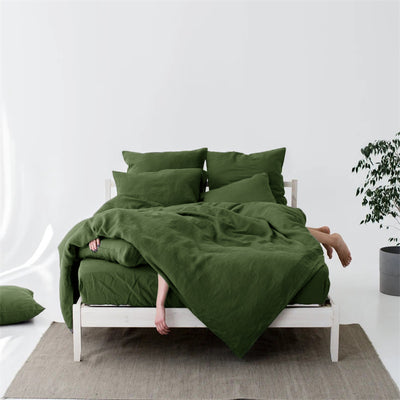 Juego de Cama Nórdico Minimalista en Lino Natural de 4 Piezas - Image 15