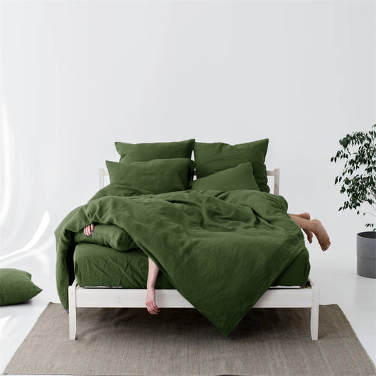 Juego de Cama Nórdico Minimalista en Lino Natural de 4 Piezas - Image 15
