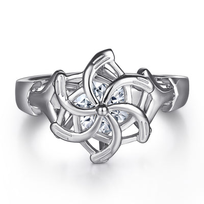 Anillo de Diamante Simulado Personalizado - Estilo Europeo y Americano - Image 5