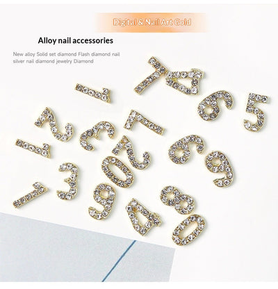 Joyas de Uñas 3D Explosión Dorado con Diamantes - Image 11